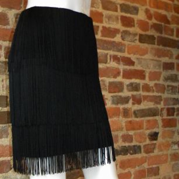 MICHAEL KORS COLLECTION - $1595 HEIDI's Runway BodyCon Flapper Fringe Skirt 6 - Picture 5 of 14